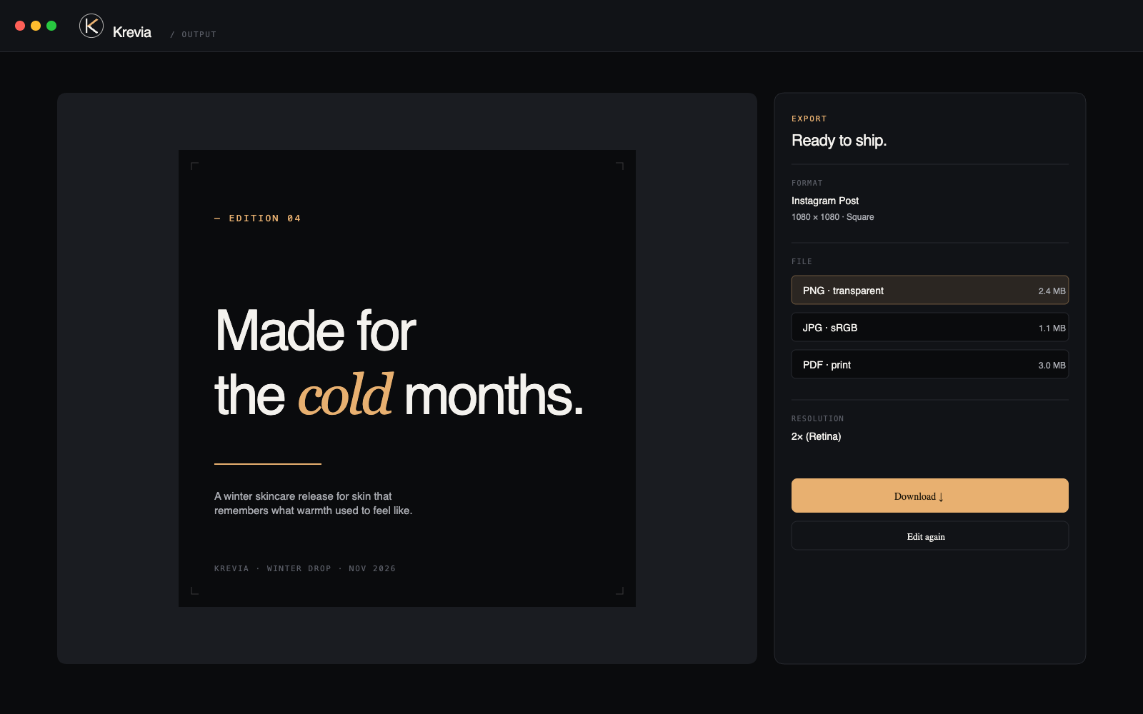 Generate & export